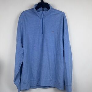 Vineyard Vines Men’s Blue Shep Shirt Quarter Zip Pullover Lightweight Size XL